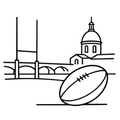 Affiche Rugby 30x40cm - CDB